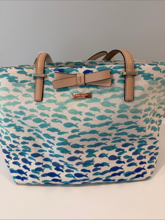 kate spade Handbags - kate spade Blue, Teal & Cream South poplar street plentyfish tote